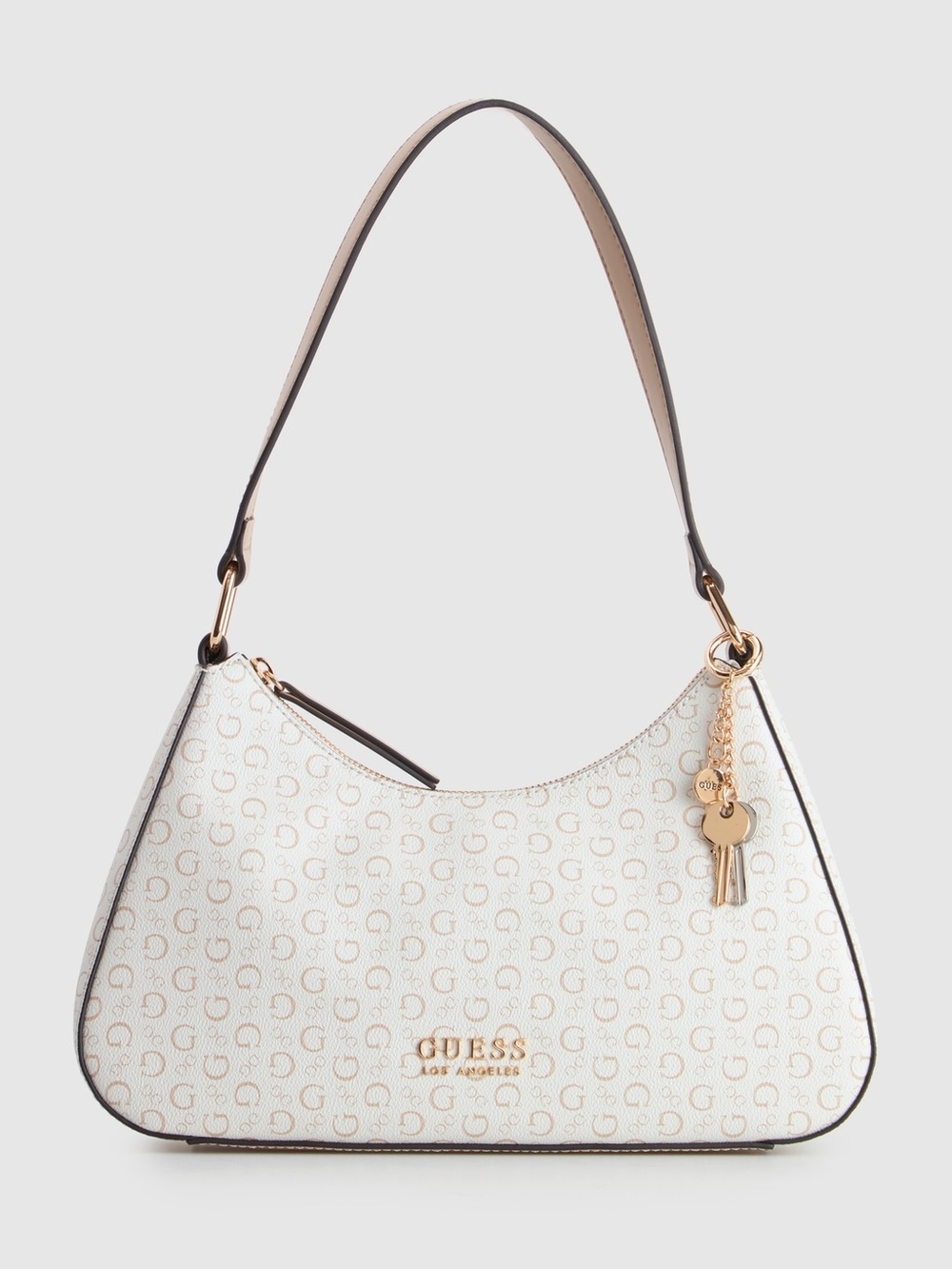Guess Monogram Shoulder Hobo Handbag